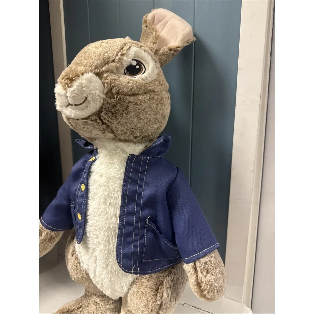 Dan Dee Peter Rabbit Plush Blue Jacket Standing Porch Greeter Stuffed Animal 21